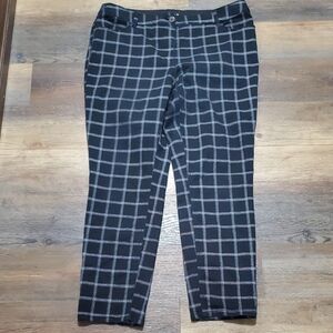 Ryan Wylde Black and Gray Check Tailored Stretch Trousers